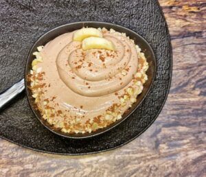 Rezept Schoko Toffee Bananencreme low-carb keto glutenfrei