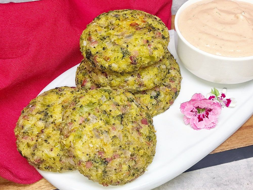 Rezept Broccoli Speck Laibchen low-carb keto glutenfrei