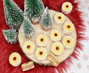 Rezept Rubine - Weihnachtskekse mit Nussfüllung low-carb keto glutenfrei
