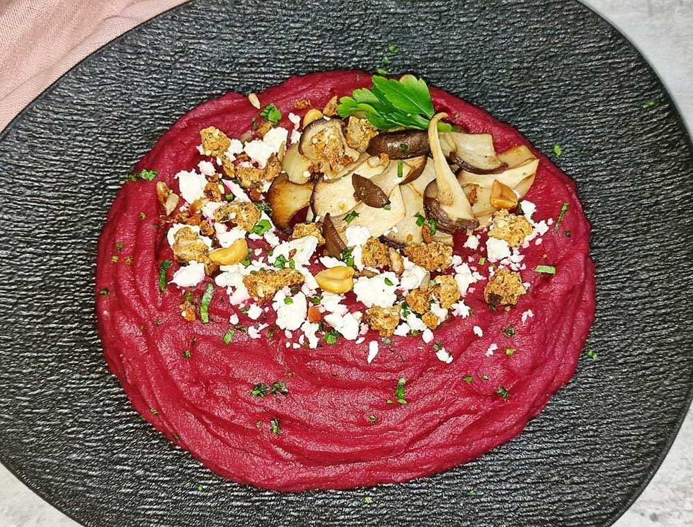 Rezept Blumenkohl Rote Beete Püree low-carb keto glutenfrei