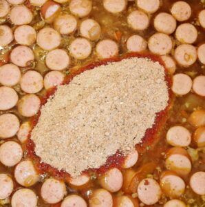 Rezept Würstelgulasch low-carb keto glutenfrei