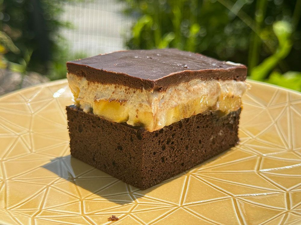 Rezept Brownie-Bananen-Schnitte low-carb glutenfrei