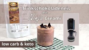 Rezept Schokoladeneis aus Trinkschokolade mit Ninja Creami low-carb keto & ohne Zuckerzusatz