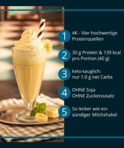 Protein MILCHSHAKE Banane Proteinshake Ketoshake Proteinpulver - Vorteile
