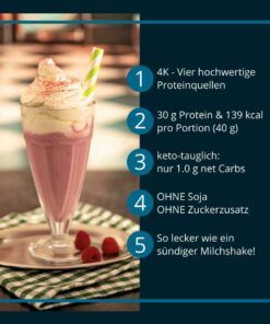 Protein MILCHSHAKE Himbeer Proteinshake Ketoshake Proteinpulver - Vorteile