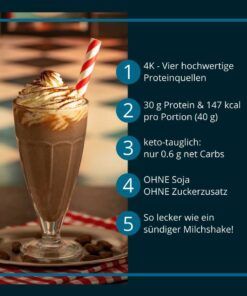 Protein MILCHSHAKE Schokolade Proteinshake Ketoshake Proteinpulver - Vorteile