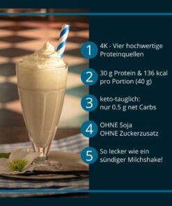 Protein MILCHSHAKE Vanille Proteinshake Ketoshake Proteinpulver - Vorteile